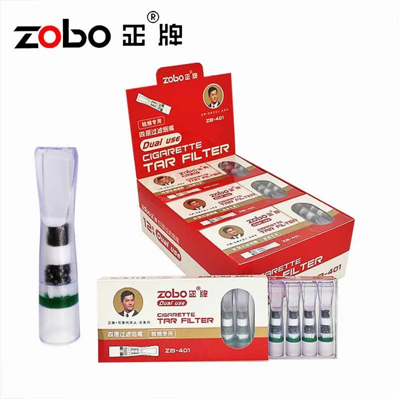 

Zobo ZB-401/ZB-402 Genuine Cigarette Filter Disposable Four Layer Filter For Men And Womencigarettes Gift 120 Sticks