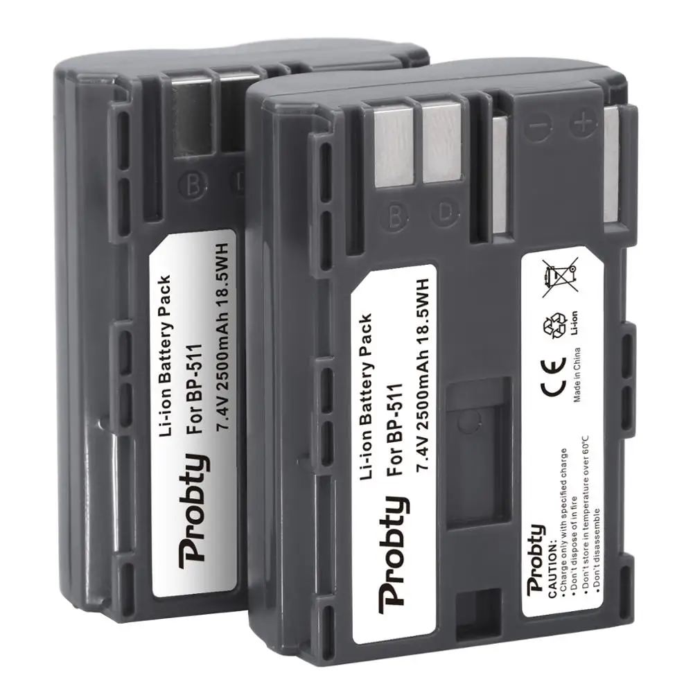 Зарядное устройство Probty с двумя USB-портами для Canon EOS 40D 300D 5D 20D 30D 50D 7 4 В 2500 мАч |