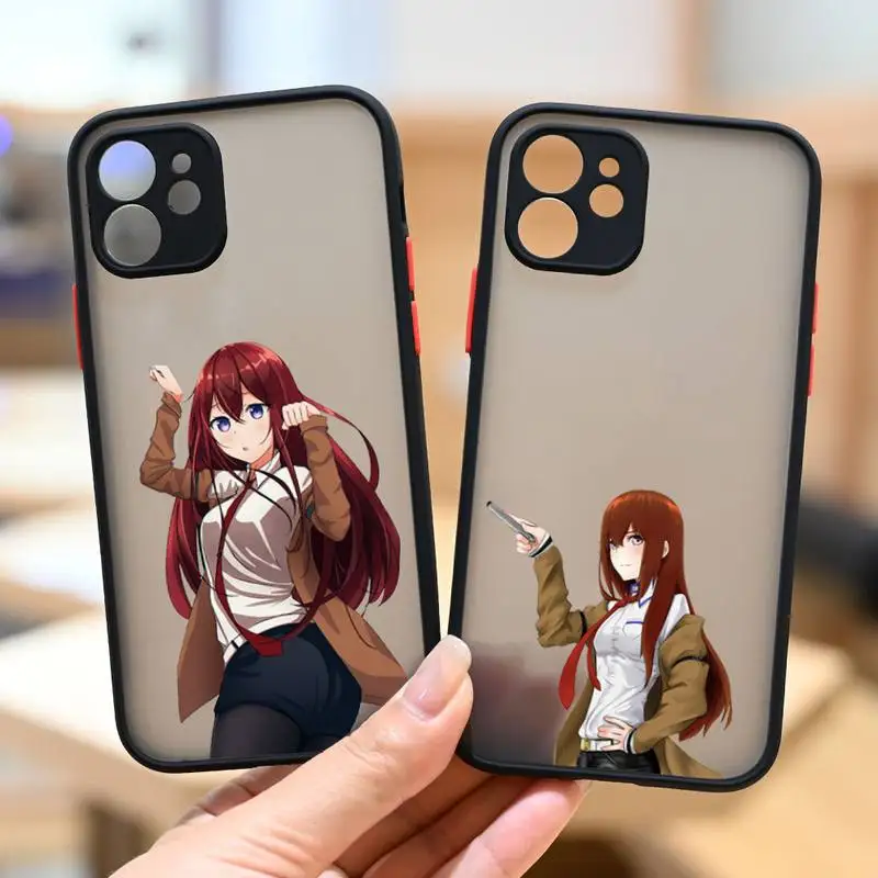 

Babaite Steins Gate Anime Phone Case For iPhone 12 11 Mini Pro XR XS Max 7 8 Plus X Matte transparent Back Cover