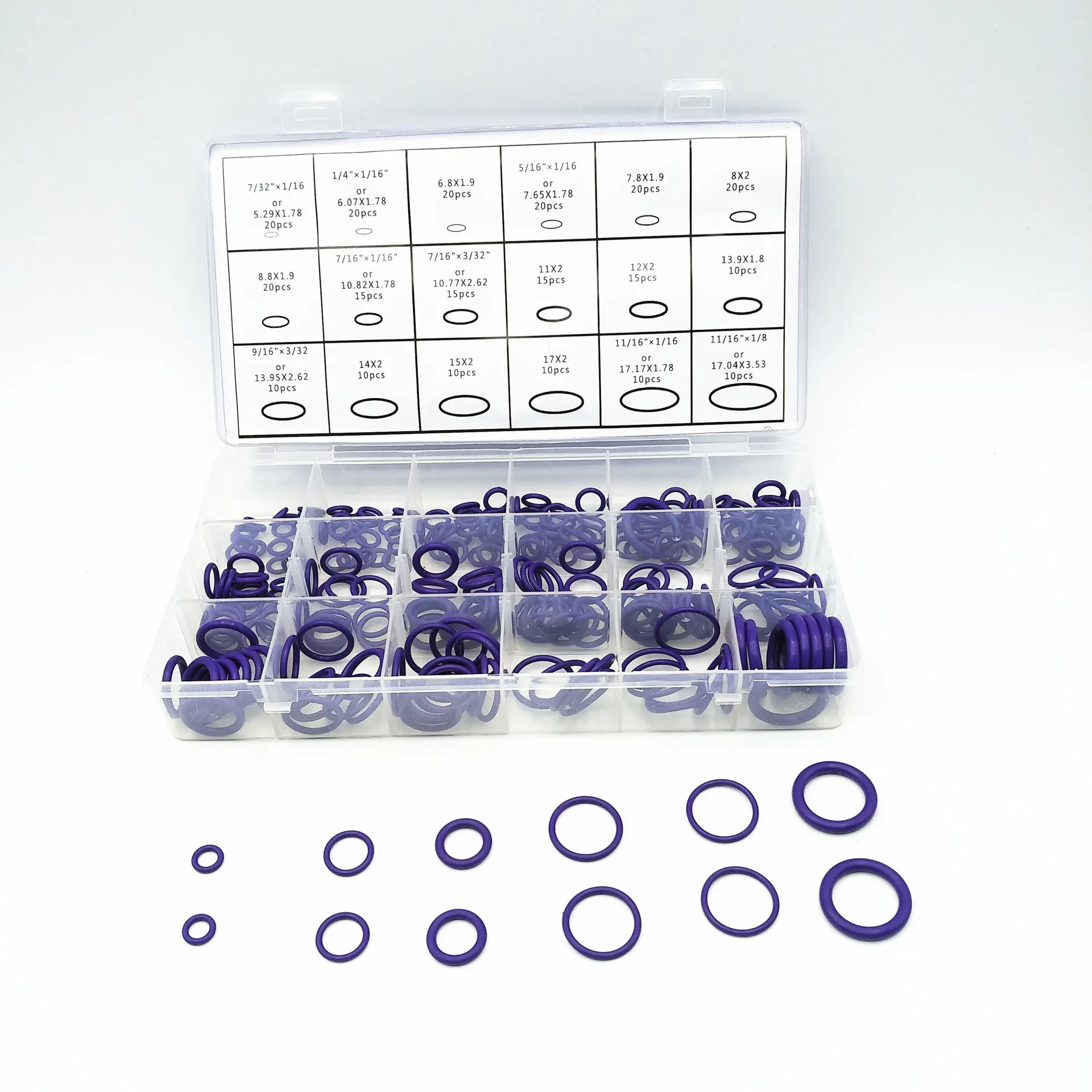 

270pcs Nitrile Rubber Ring Repair O Ring for Sealing with Oil Reistance and Anti Wear Function Rubber Washer Seals