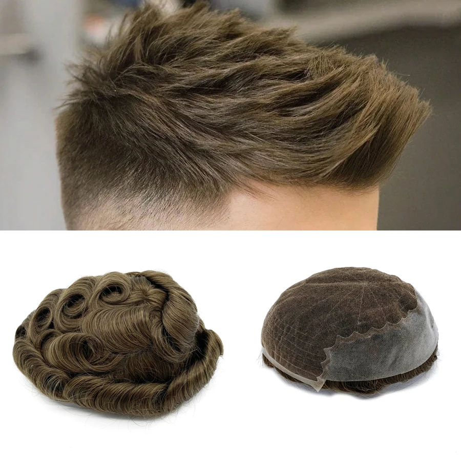 

Hair System Men Lace Wig Natural Hair For Men Indian Men Hair Toupee Wig Q6 Style