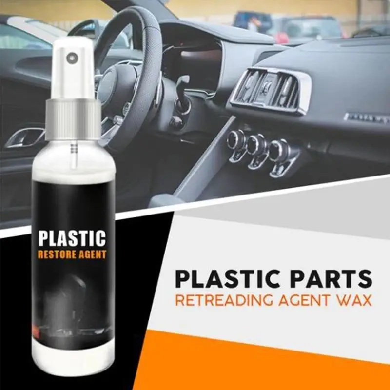 

30/50/100ml Plastic Parts Retreading Agent Automotive Interior Plastic Renovating Coating Paste Maintenance Car Cleaning Agent