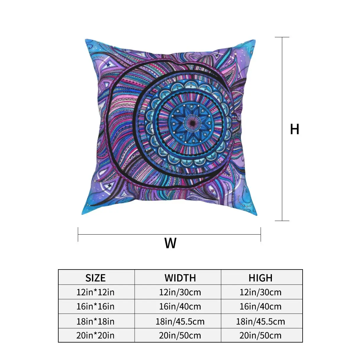 

Zodiac Mandala Watercolor Art Pillowcase Printed Polyester Cushion Cover Decorative Pillow Case Cover Seat Wholesale 40X40cm