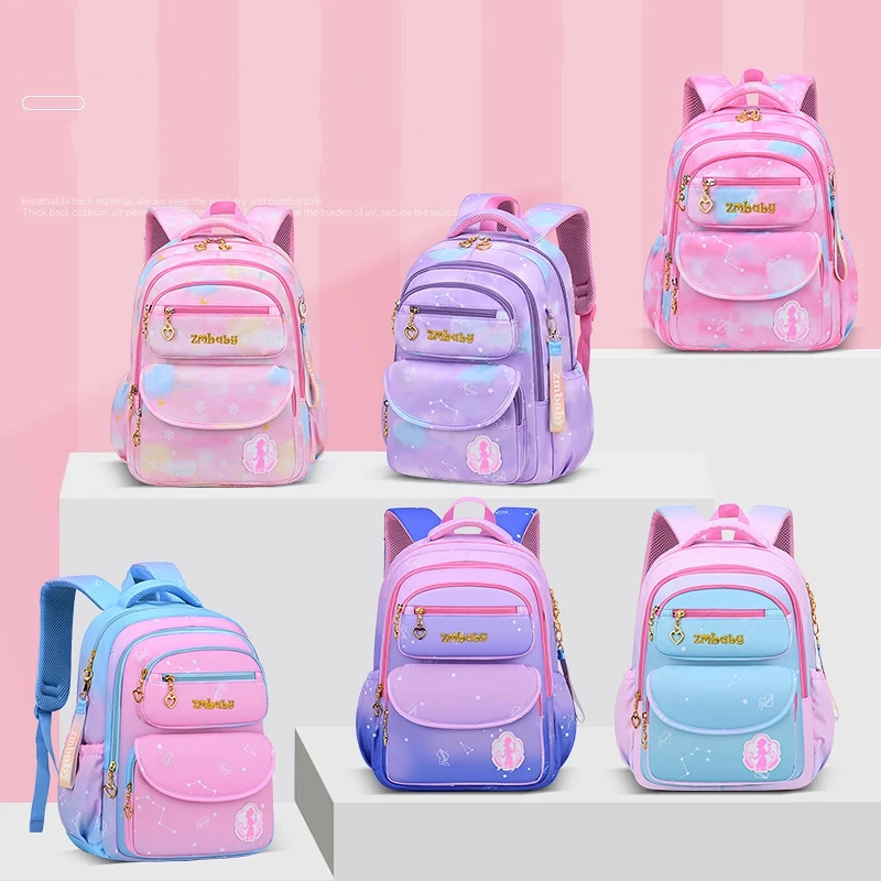 Backpack for Elementary School Girl Waterproof Oxford Cloth Pink Sac Enfant School Bags Kids Backpack Girls Cute Bow Kids Bag