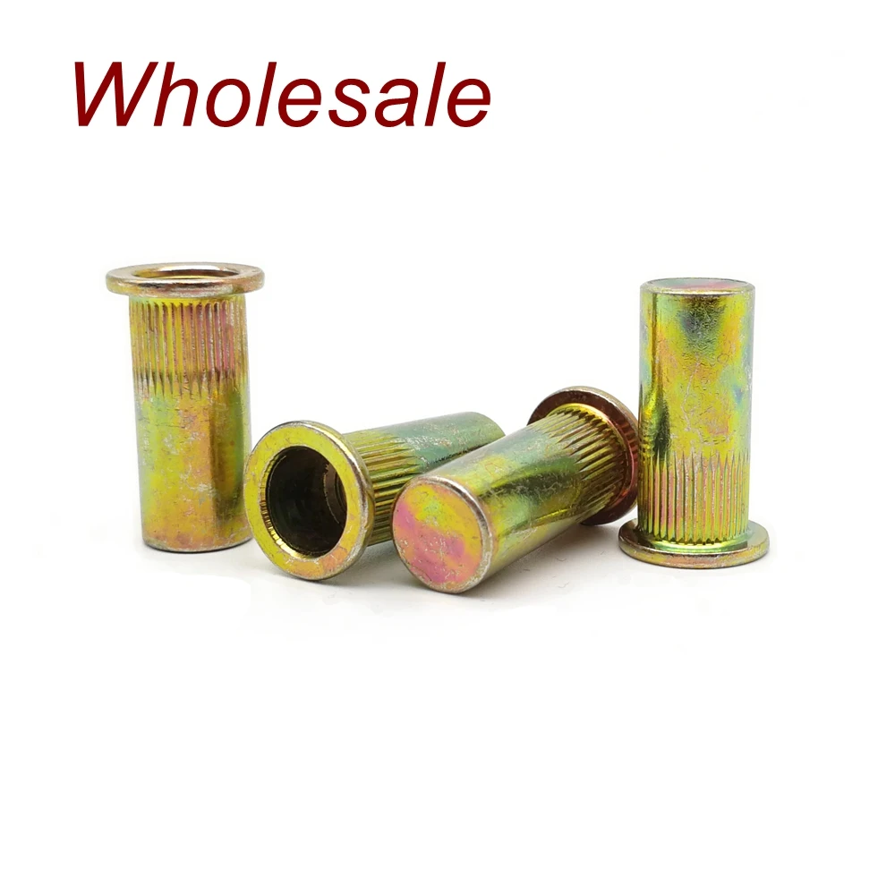 

Whole sale Carbon steel Flat head rivet nut Sealed close end M4 M5 M6 M8 M10 Big quantity better price