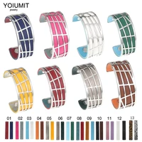yoiumit bracelet interchangeable leather strap stainless steel jewelry women premium anaerobic bracelet and bangles