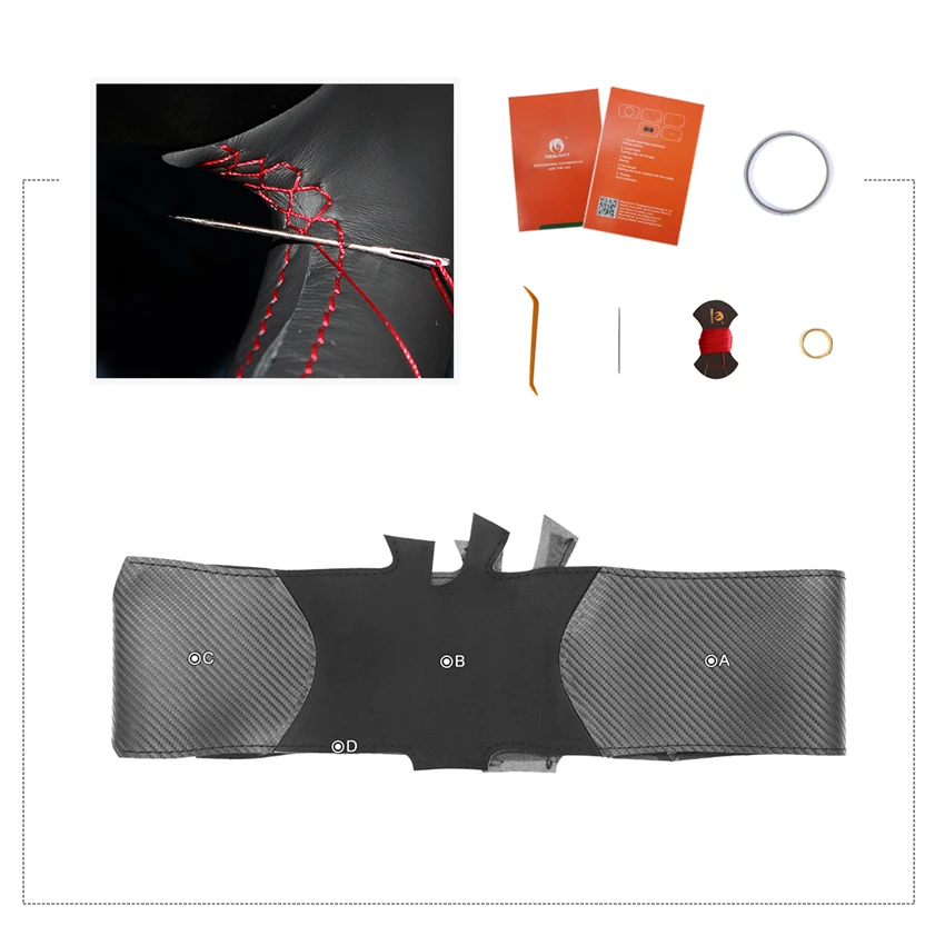 

MEWANT Black Matte PU Carbon Fiber Suede Steering Wheel Covers for Mercedes-Benz A 45 C E S 43 63 CLA AMG CLS SLC GLA GLE GLS