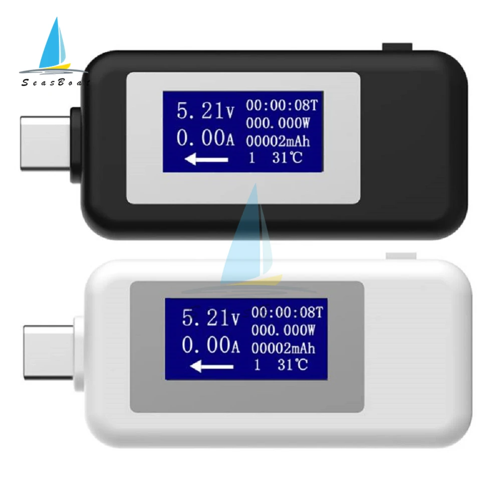USB тестер с портом Type C 4 30 В постоянного тока 0 5 1 А цифровой вольтметр амперметр