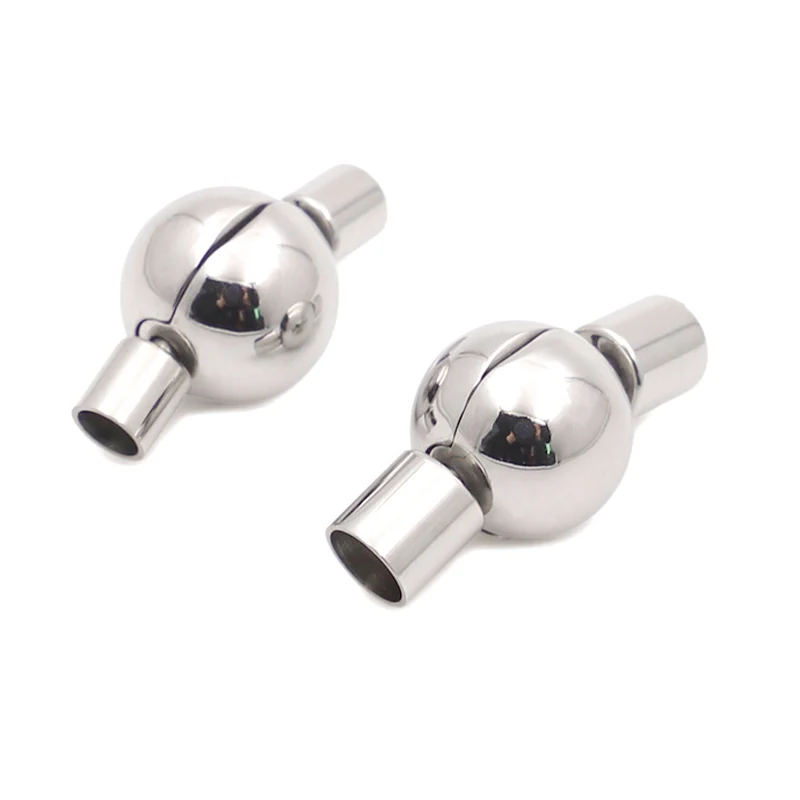 Застежки для ювелирных изделий из нержавеющей стали круглые застежки кожаного