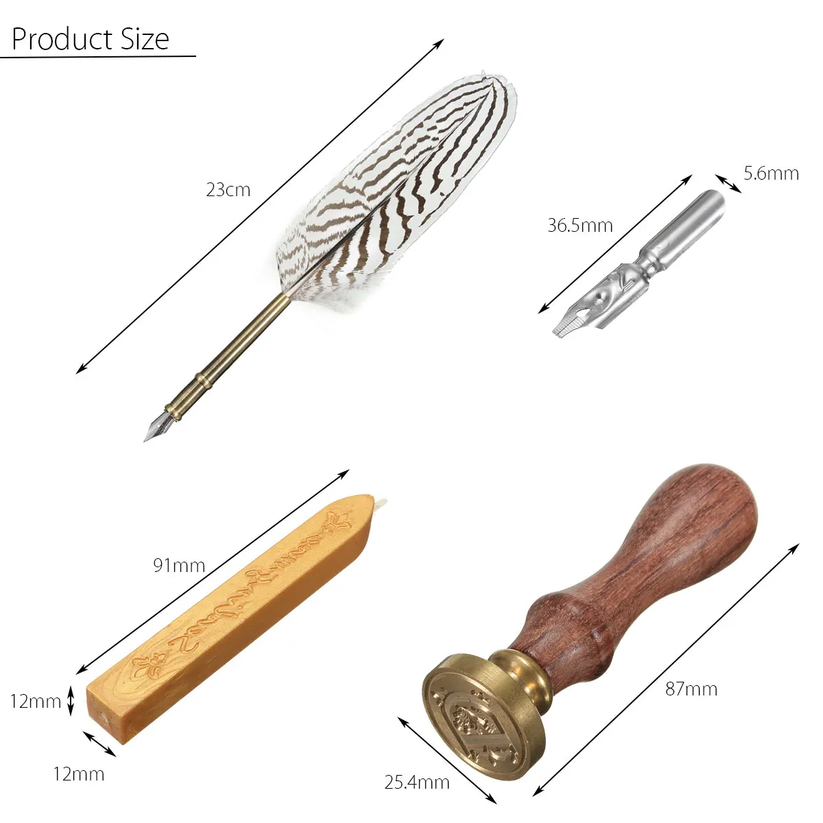 

Antique Feather Writing Quill Pen Ink Seal Wax Set Collection Stationery Gift Calligraphy Dip Stationery Wedding Gift Quill Pen