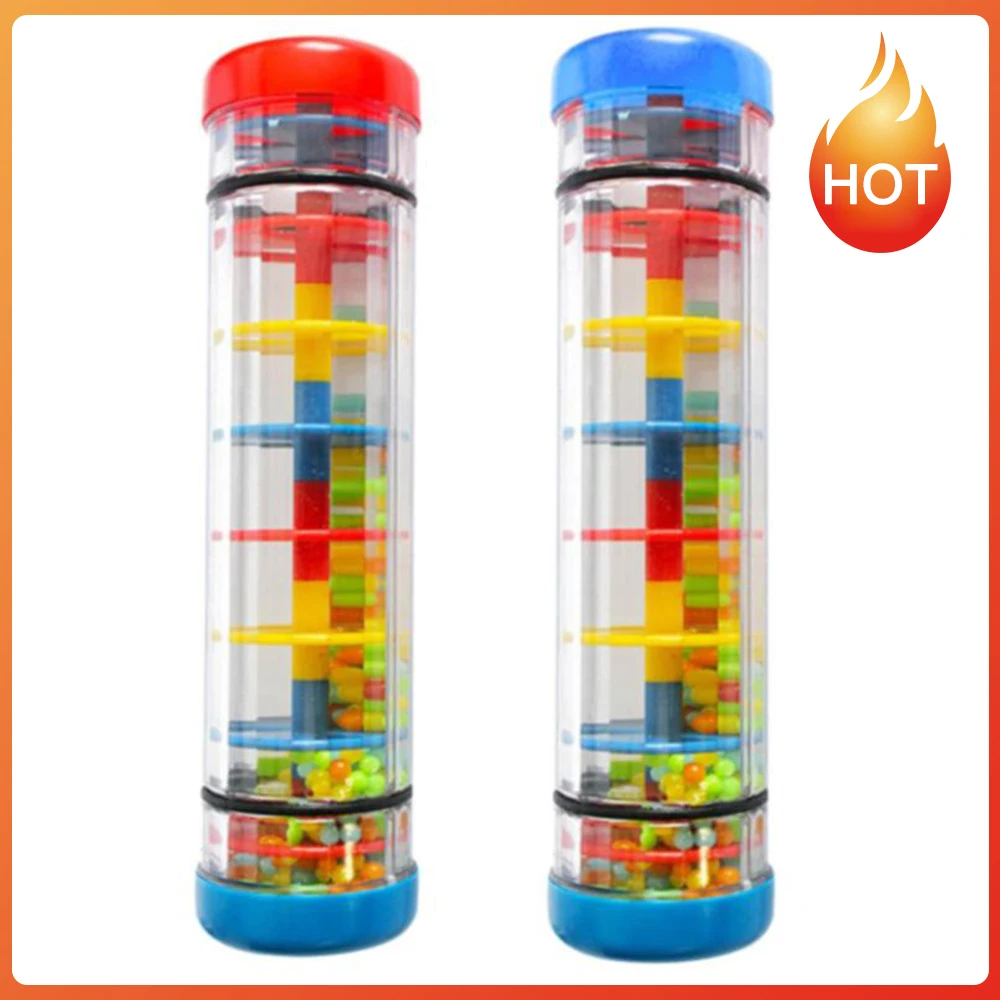 

Rainbow Hourglass Rain Rainmaker Rain Stick Musical Toy Raindrop Sound for Kids Rain Stick baby Educational nstrument Fun Toy