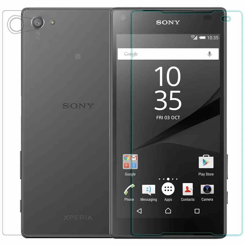 2 шт./лот спереди + Задняя панель из закаленного стекла для Sony Xperia Z (Сони Иксперия