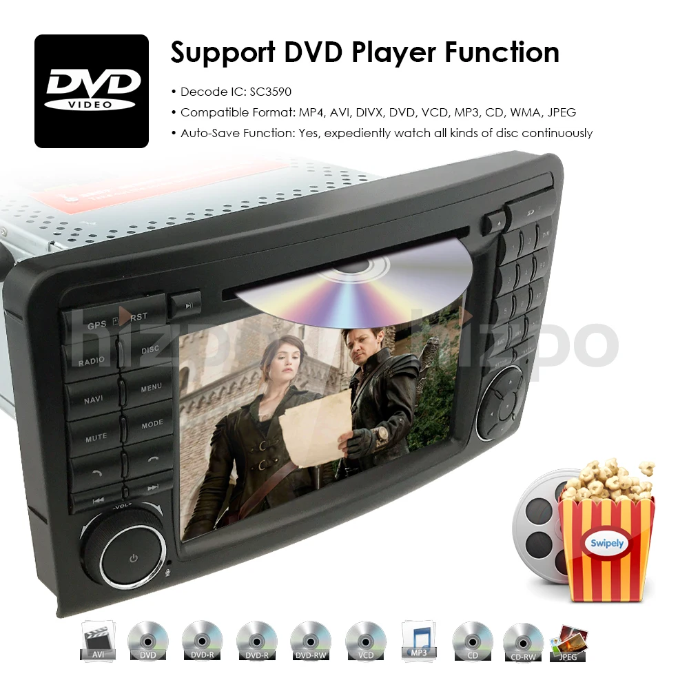 2Din 7 дюймов Android9.0 CarDVD плеер для Mercedes Benz/ML/GL Класс W164 ML350 ML500 GL320 Canbus 4GWifi gps радио CAM