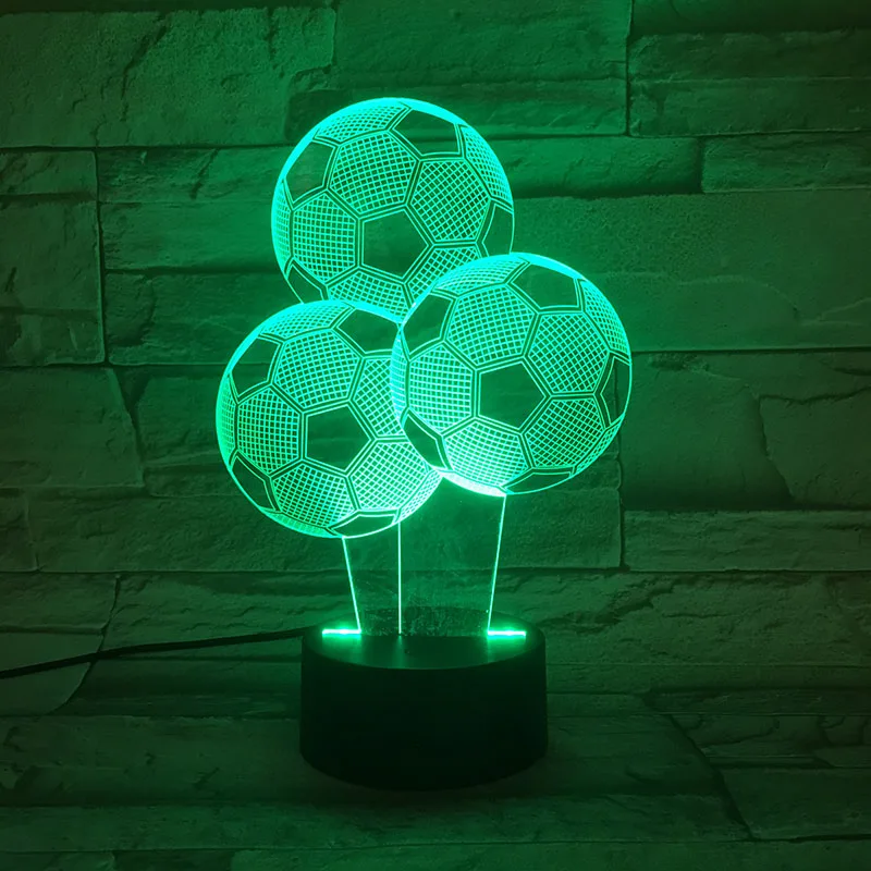 4 Детская 3d лампа для футбола, светодиодный ночной Светильник C Ronaldo Home Deocration Luminaria, подарок на день рождения для мальчика, Messi, настольный ночник, светильник для футбола - Испускаемый цвет: 4