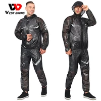 ultra light reflective cycling split hooded raincoat rain pants suit adults waterproof outdoor motorcycle riding rain jacket
