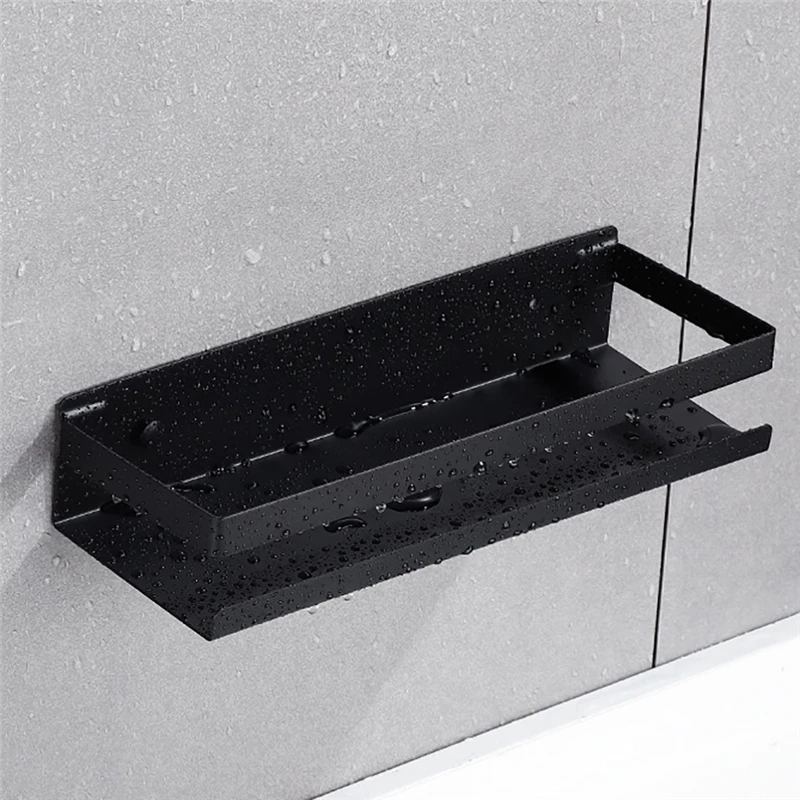 

20-50cm Bathroom Shelves Wall-Mounted Punch-Free Shower Bath Shampoo Storage Container Kitchen Seasoning Wall Organizer Rack