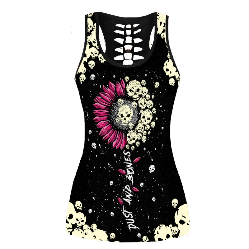 

Goth Graphic T Shirts Purple Skeleton Sleeveless Y2k Tees Tops for Women Plus Size Clothing Summer Harajuku Punk Grunge Tshirts