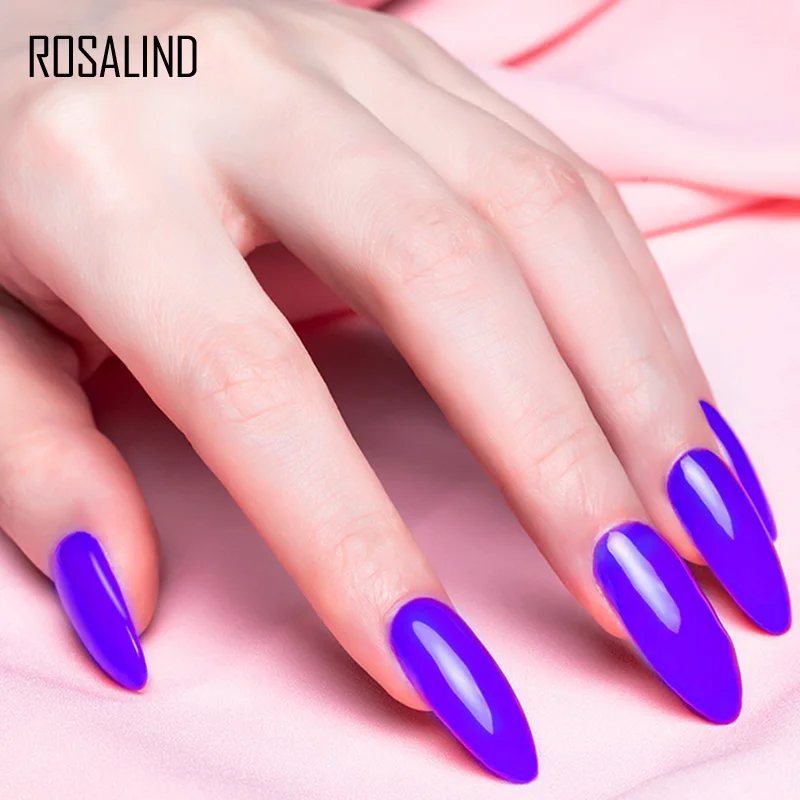 Однотонный светящийся полигель ROSALIND для ногтей маникюра блестящий