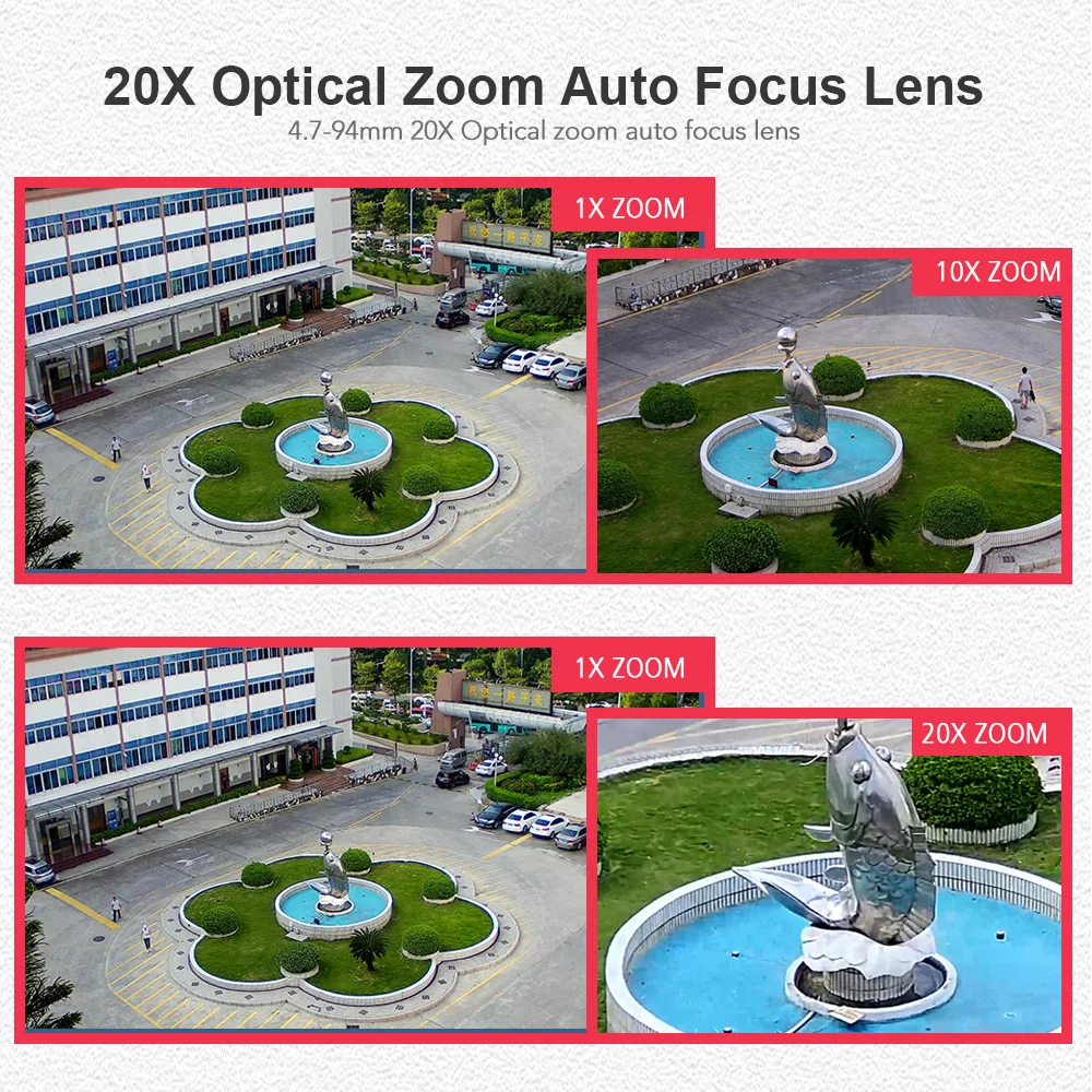 1080P 5MP Беспроводная PTZ скоростная купольная IP камера wifi CCTV камера Открытый 20X оптический зум двухстороннее аудио ИК 80 м ночное видение CamHi
