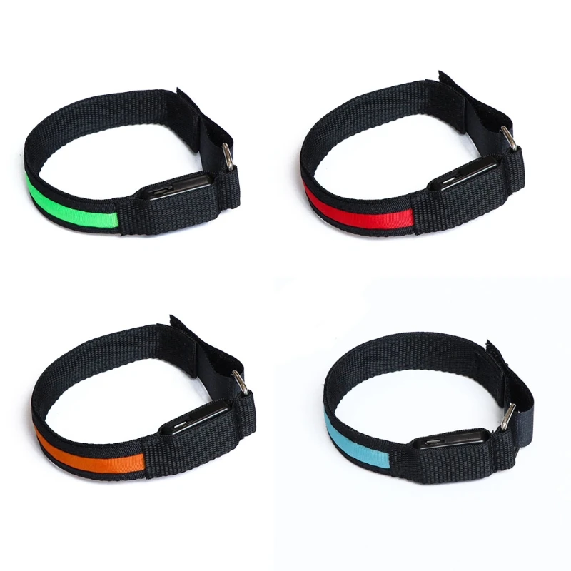 

Outdoor Sports Armband Light USB Charging Cycling Warning Glow Bracelet Safety Flashing Wristband Ankle Reflective Strip