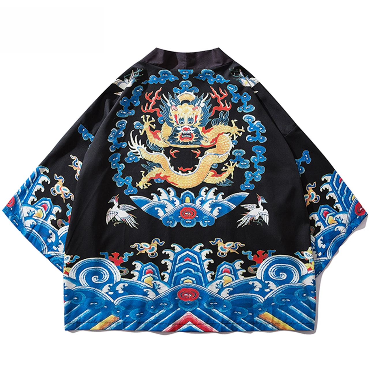 Пиджак кимоно мужской с принтом древнего Драго свободная рубашка в стиле