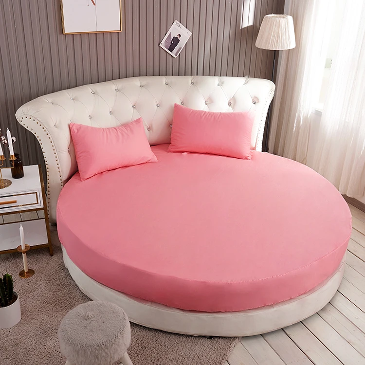 3 предмета Цвет 100% хлопок Круглый простыней на резинке круглая кровать листа