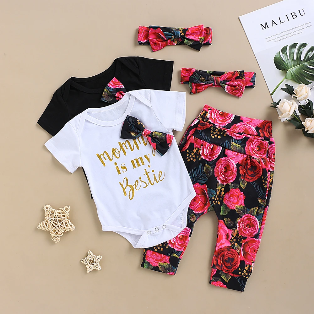 OEAK/комплекты из 3 предметов одежда для маленьких девочек с принтом головы и