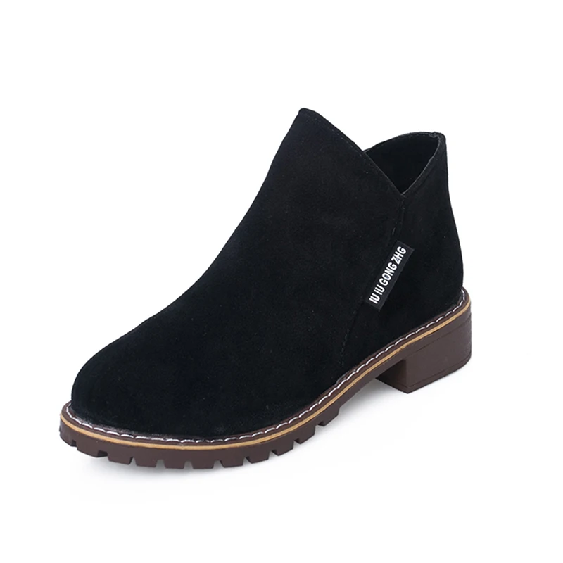 

NEW Fashion Women Martin Boots Autumn Winter Boots Classic Zipper Ankle Boots Warm Plush Women Shoes