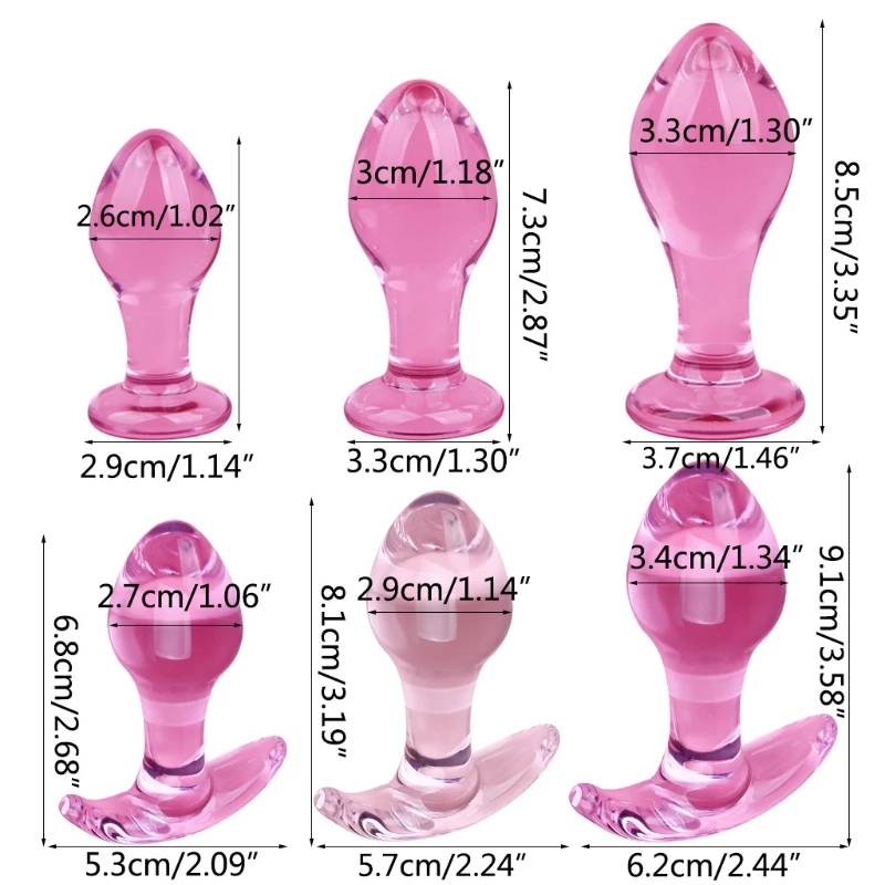Стеклянная Анальная пробка Стимулятор точки G искусственная ягодица