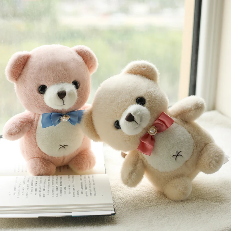 

Симпатичный медведь для пары, мультяшный плюшевый медведь с бантом, мягкий медведь, кукла для детей, милый романтический подарок на день рож...