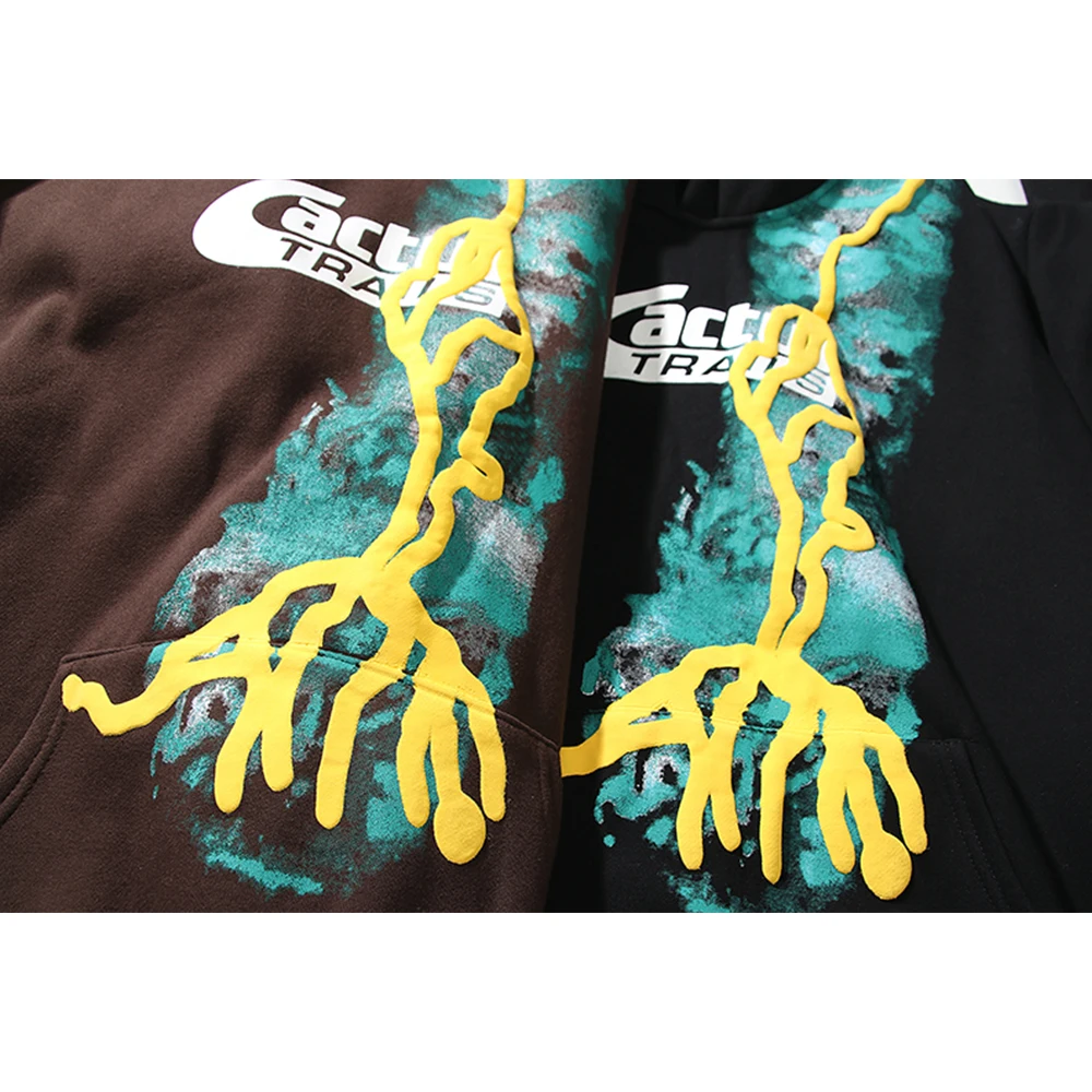 

Dark Icon Flash Printed Hip Hop Hoodie Fleece Pullover Men's Sweatshirts with Hoodie Streetwear Hooded Man