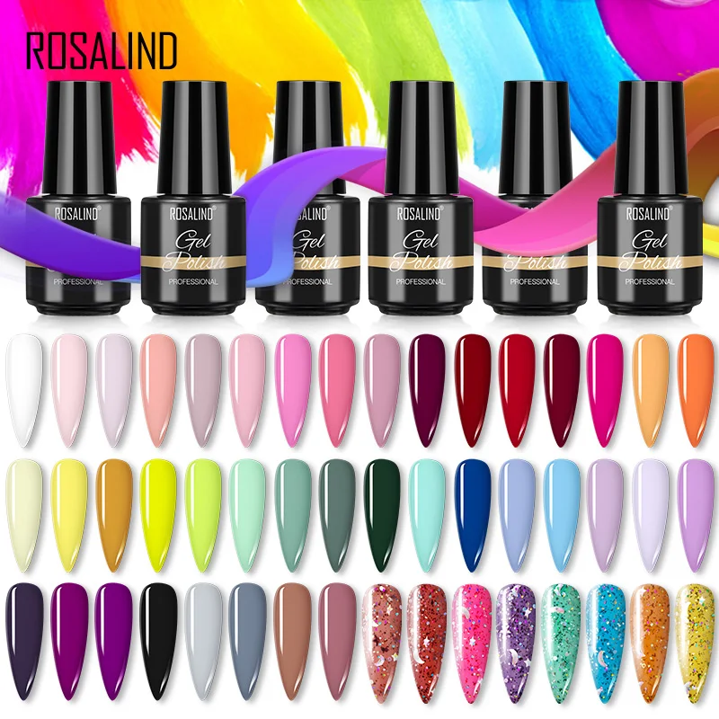 Гель-лак для ногтей Rosalind гибридные Лаки 7 мл все дизайна необходимое цветное