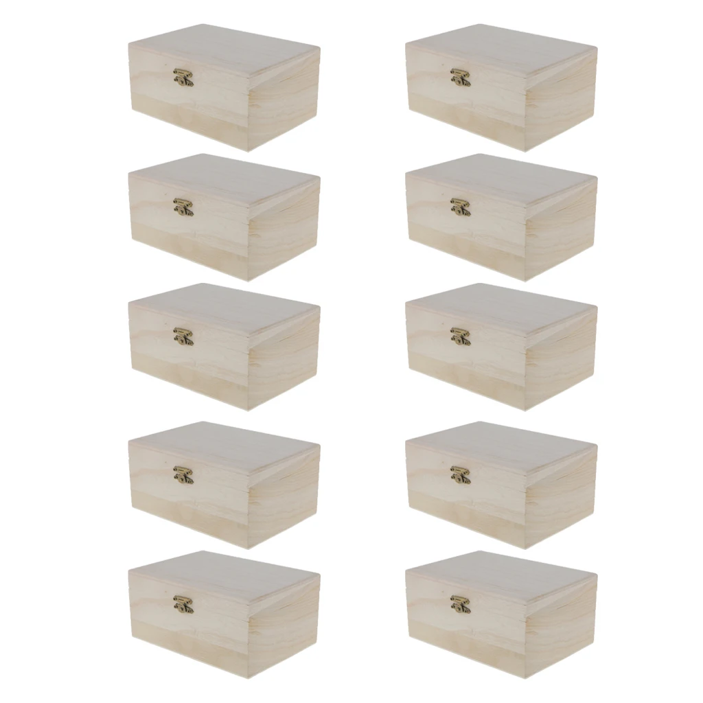 

20pcs Wooden Souvenir Treasure Treasure Trinket Toy Case 6.9 X 3.1 X 4.9