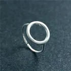 Женское кольцо с круглым кольцом YPAY, серебряное Открытое кольцо в простом стиле, антиаллергенное, ювелирное изделие YMR009