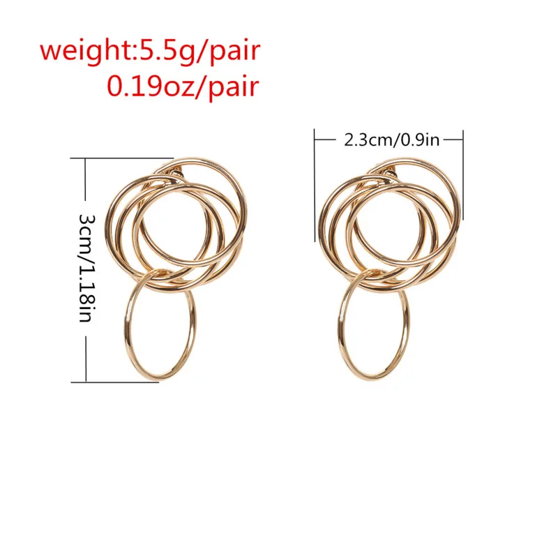 

Vintage Metal Circle Earrings Geometric Pendant Tragus Piercing Hoop Earrings Goth Personality JewelryForWomenAccessories