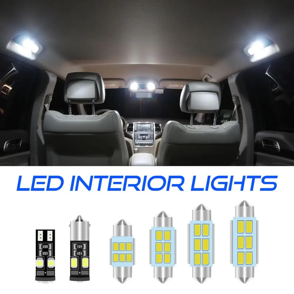 20 шт./компл. белый автомобиль светодиодный светильник Интерьер Карта Купол лампы