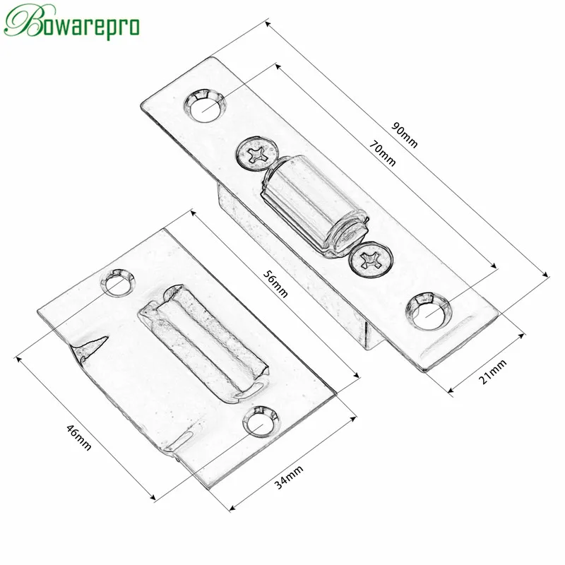1 шт. защелка для дверей шкафов из нержавеющей стали|Защелки шкафов| |