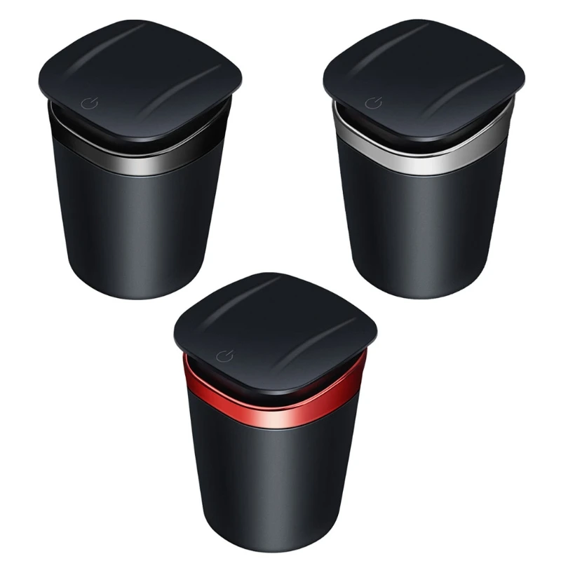 

Car LED Ashtray with Detachable Lid Creative Portable Ashtrays LED Light Decorative Coin Storage Cup Container Cigar Ash Tray