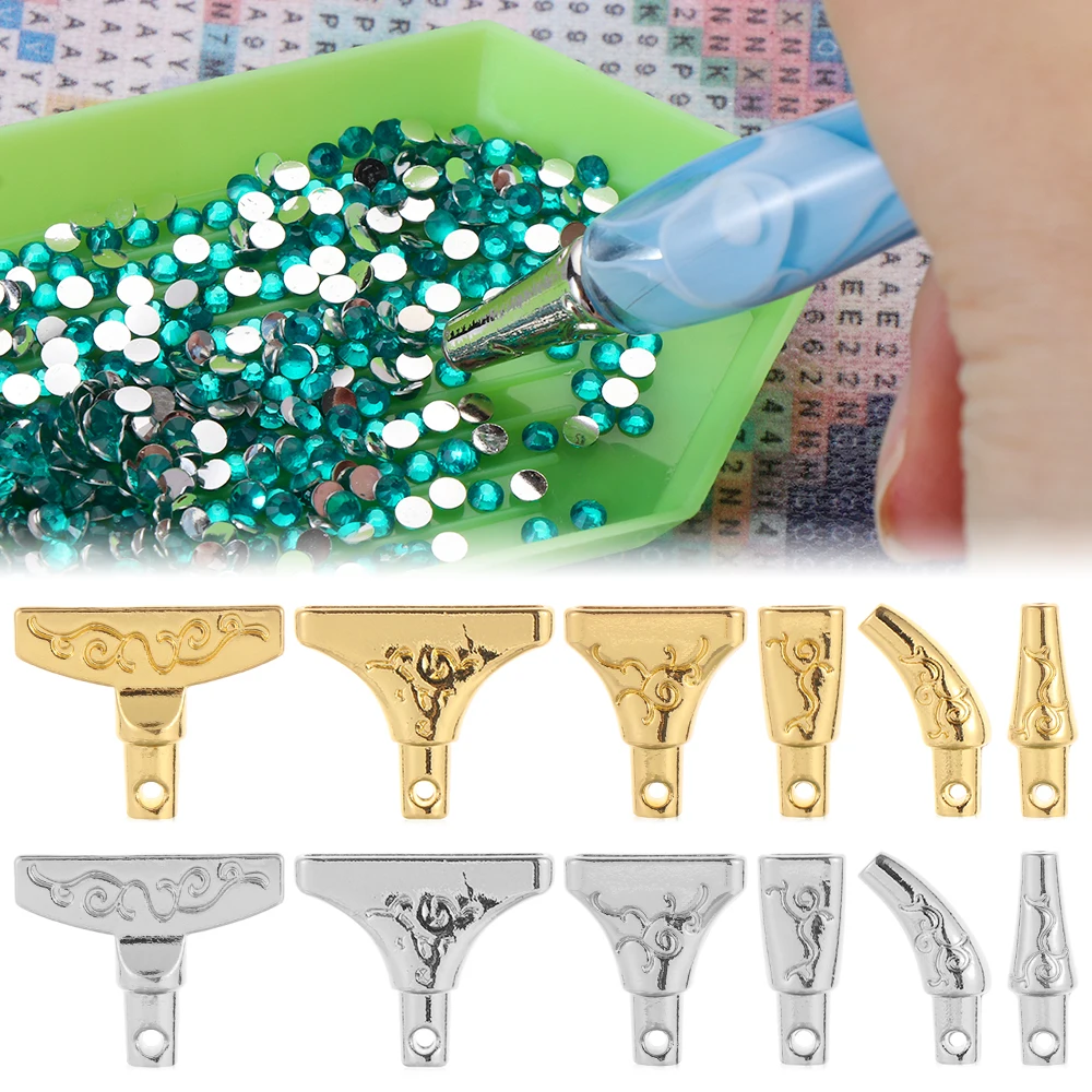 6 штук Горячая DIY иных металлических алмазов картина замена ручки для вышивания