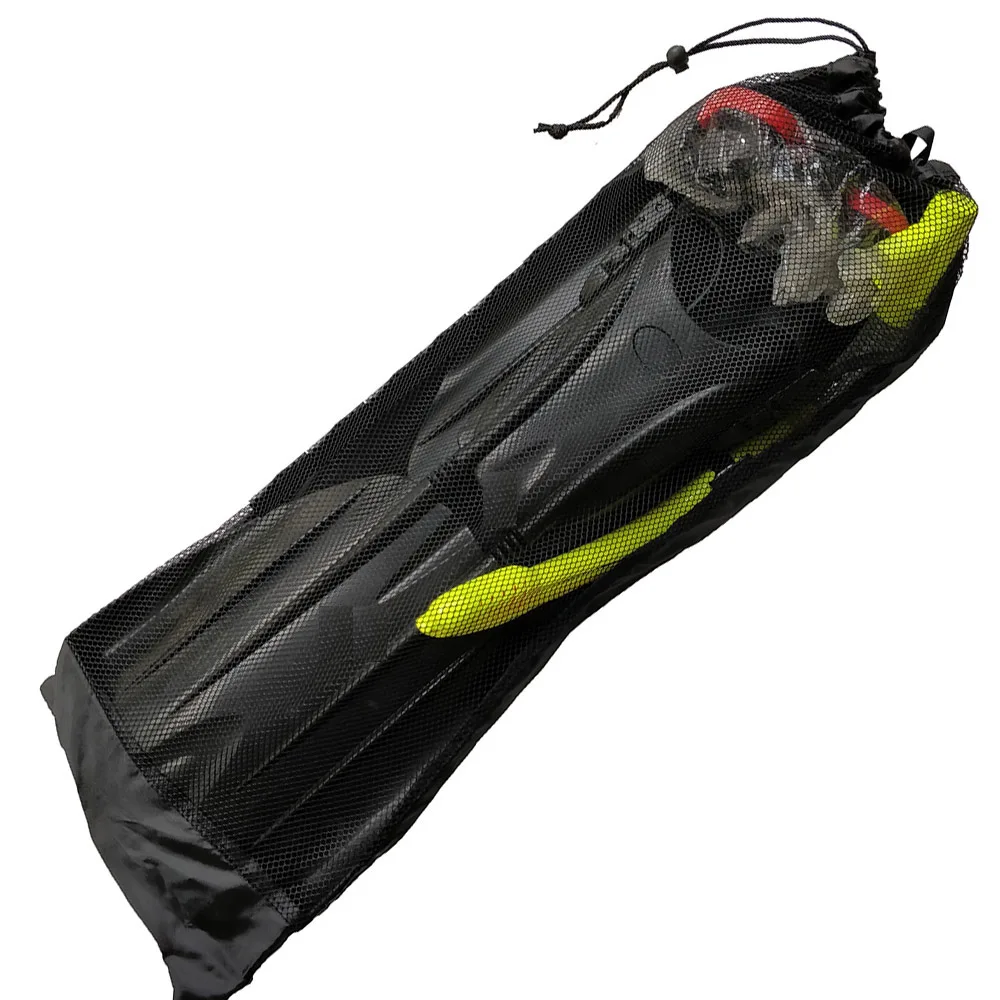 

Mesh Drawstring Bag for Snorkelling Equipment Scuba Diving Fins backpack Goggles Mask long flippers Net 72*28cm