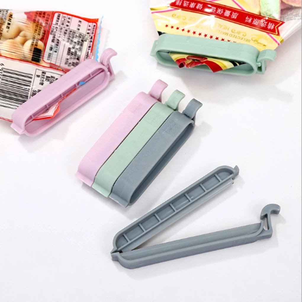 

10/12Pcs Portable New Kitchen Storage Food Snack Seal Sealing Bag Clips Sealer Clamp Plastic Tool Kitchen Accessories