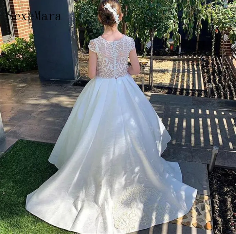 

Новые платья для девочек на заказ, платья принцессы на день рождения, Платья с цветочным узором для девочек на свадьбу, размер От 2 до 16 лет