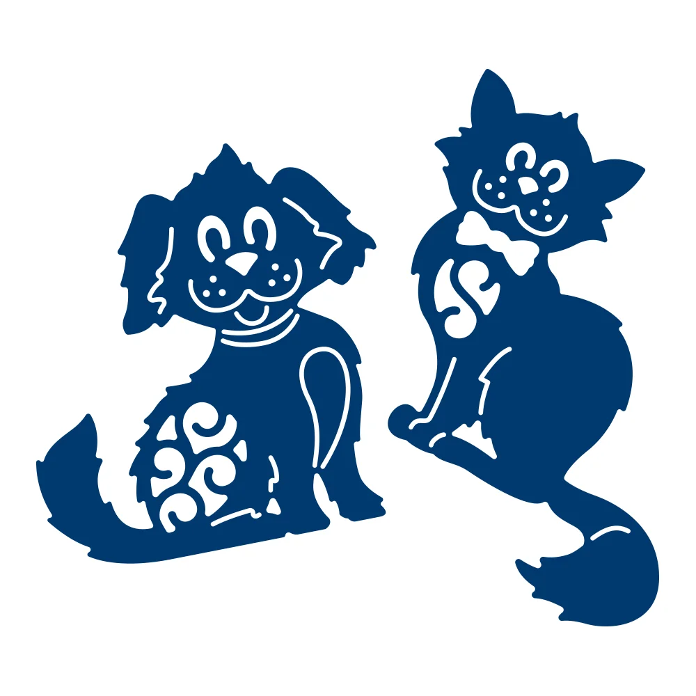 

Cat Metal Cutting Dies For Diy Scrapbooking Crafts Dies Cut Stencils Maker Photo Album Template Handmade Decoration 2021