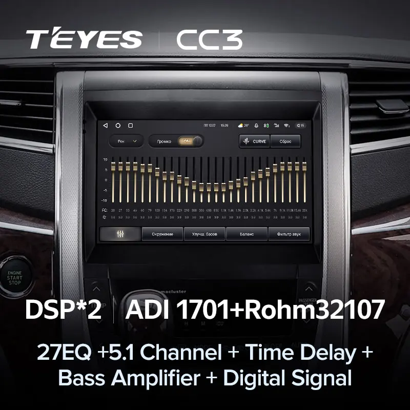 TEYES CC3 Штатная магнитола For Тойота Альфард H20 Toyota Alphard 2008 - 2014 до 8-ЯДЕР 6 + 128ГБ 27EQ DSP