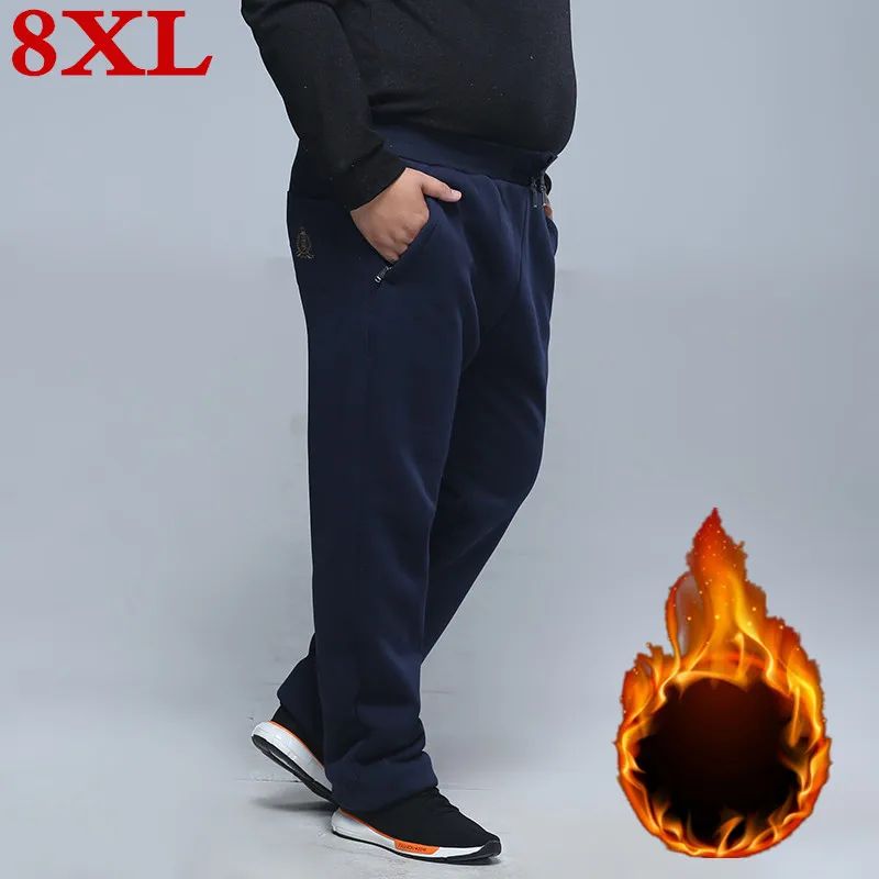 Брюки мужские зимние с флисовой подкладкой Теплые повседневные штаны хлопковые