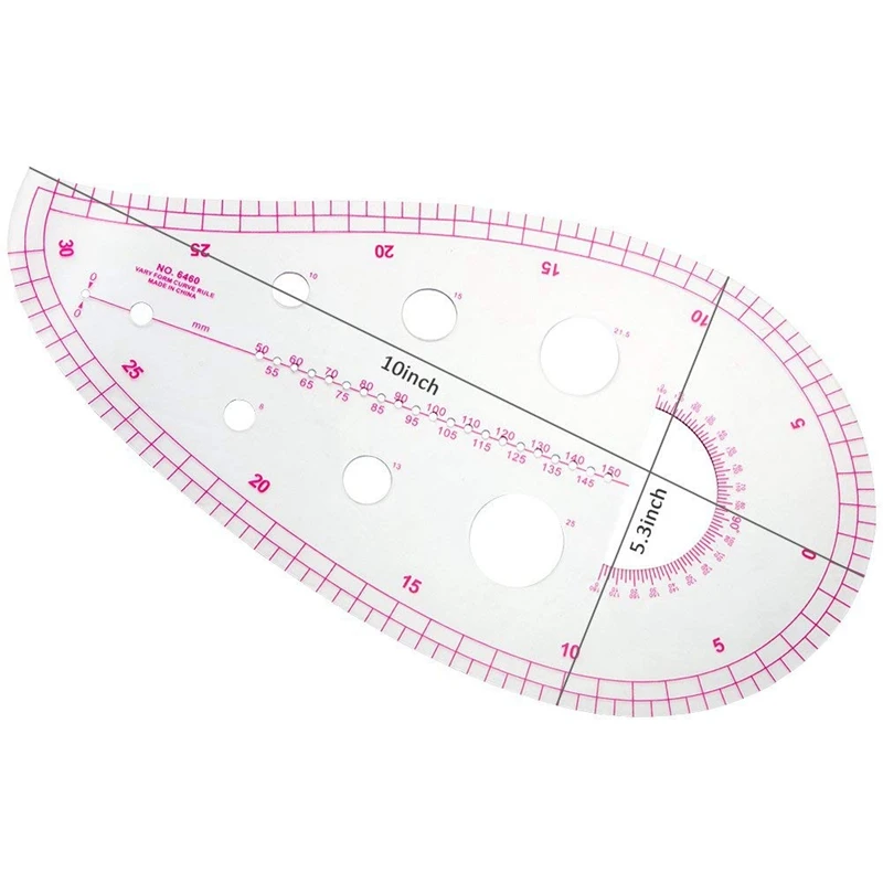 Sewing Ruler Set (4 Pcs) - Metric French Curve Pattern Grading Dressmaking Drawing Drafting Measure Template Too | Дом и сад