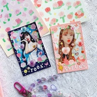 korean ins laser love bubble rose cute stickers blingbling star photo collage children diy stationery decorative sticker