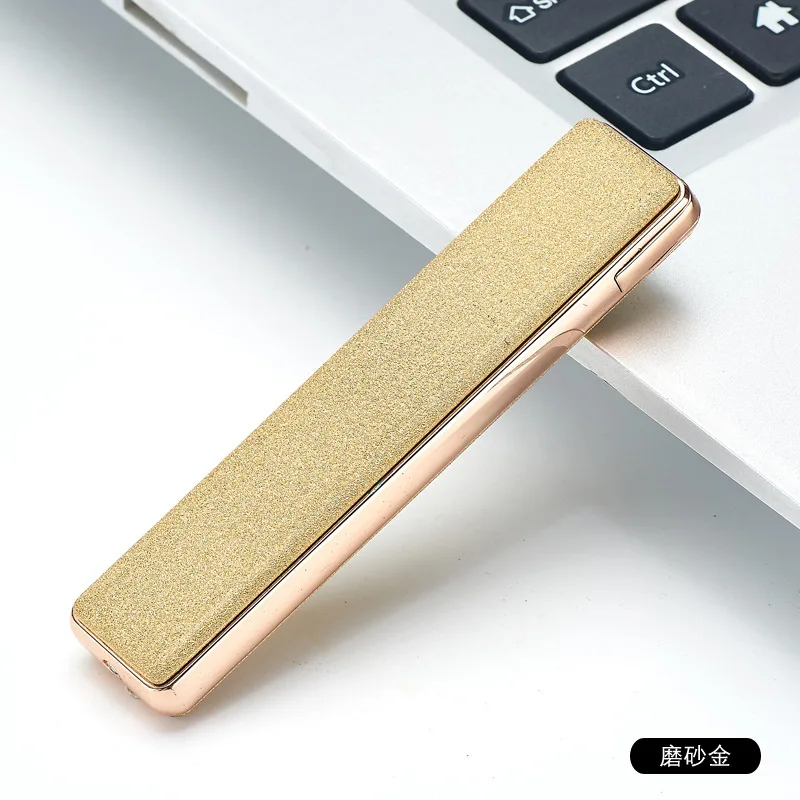 Креативная ультратонкая зажигалка с USB ветрозащитная Зажигалка для плазменной