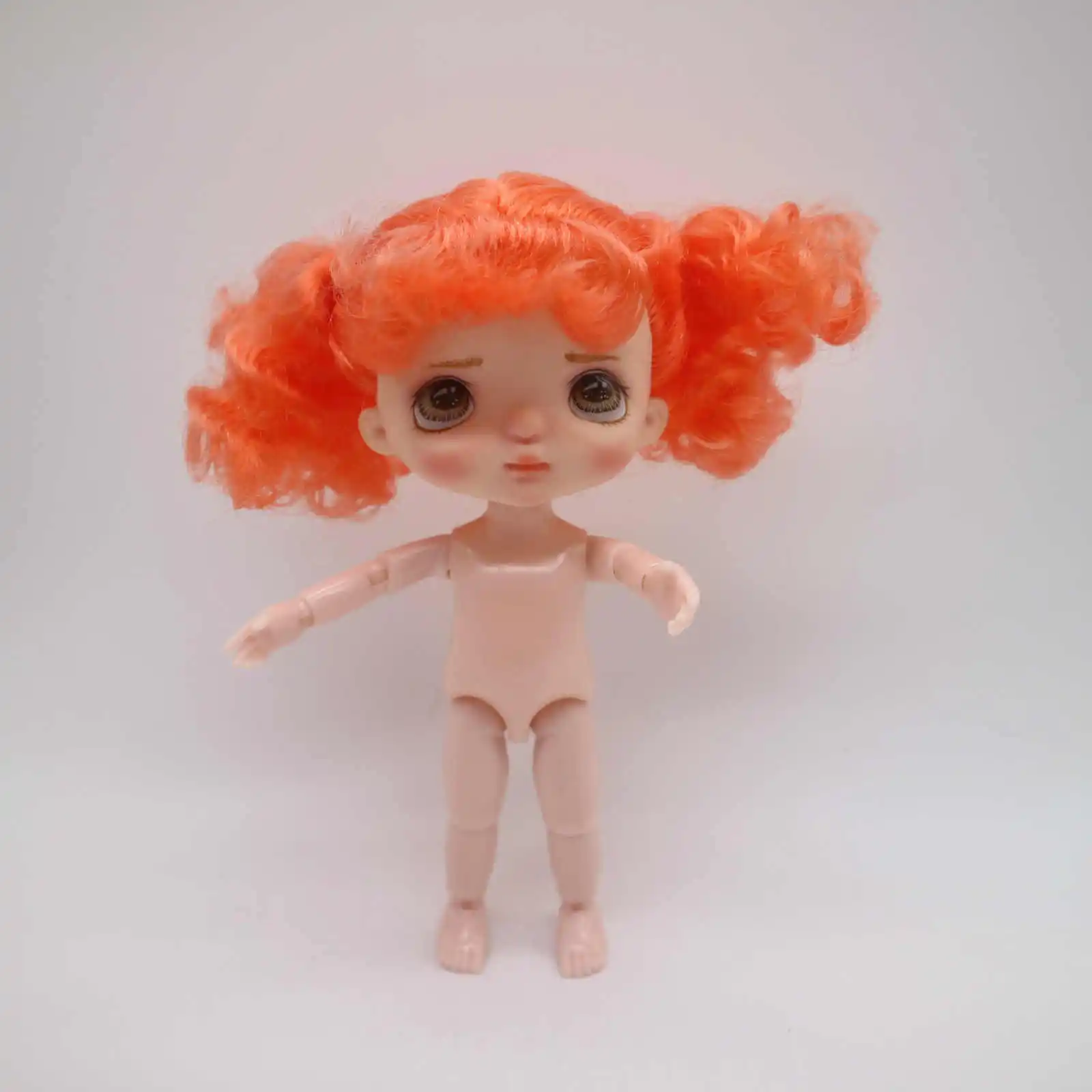 Nude doll make up 17 Индивидуальные лица для кукол holal, 16 см куклы как holal куклы, волосы можно выбрать - Цвет: Nude doll make up 17