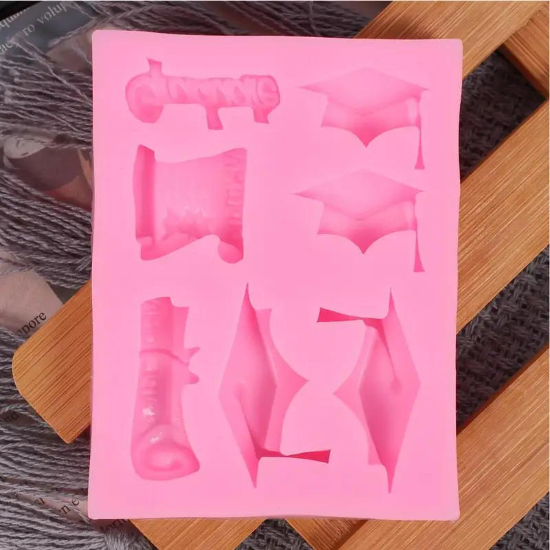 Силиконовые формы Выпускной бутылочных крышек украшение торта прессформы